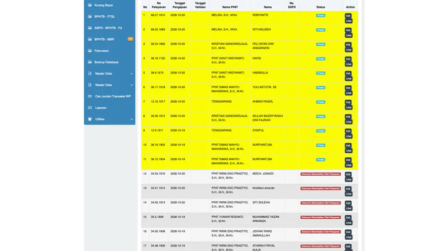 Aplikasi Elektronik BPHTB Online Terintegrasi: Solusi Validasi Real-Time Bapenda, Bank, dan ATR/BPN